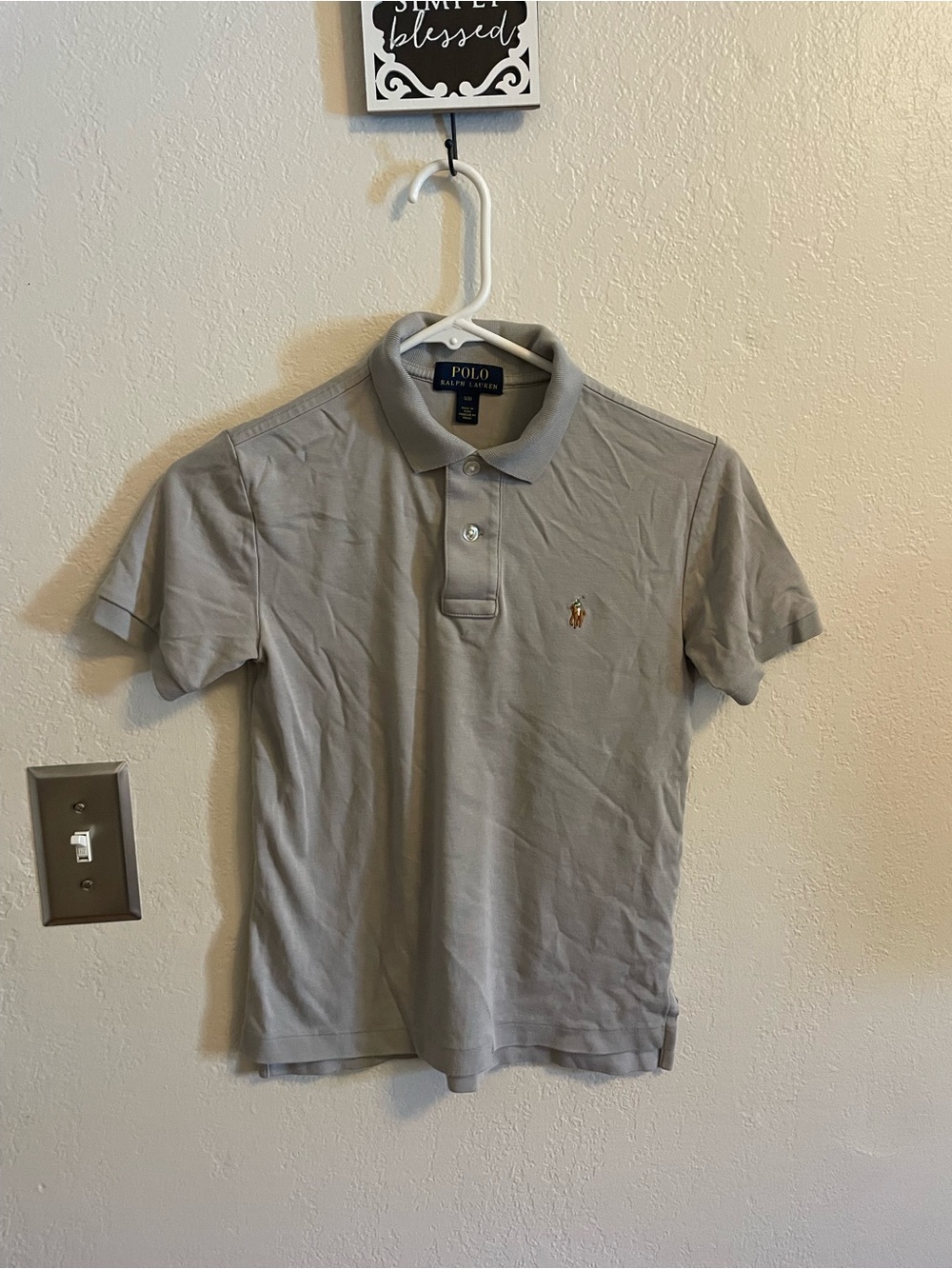 Polo by Ralph Lauren Light Gray Short-Sleeve Polo Soft Touch Shirt